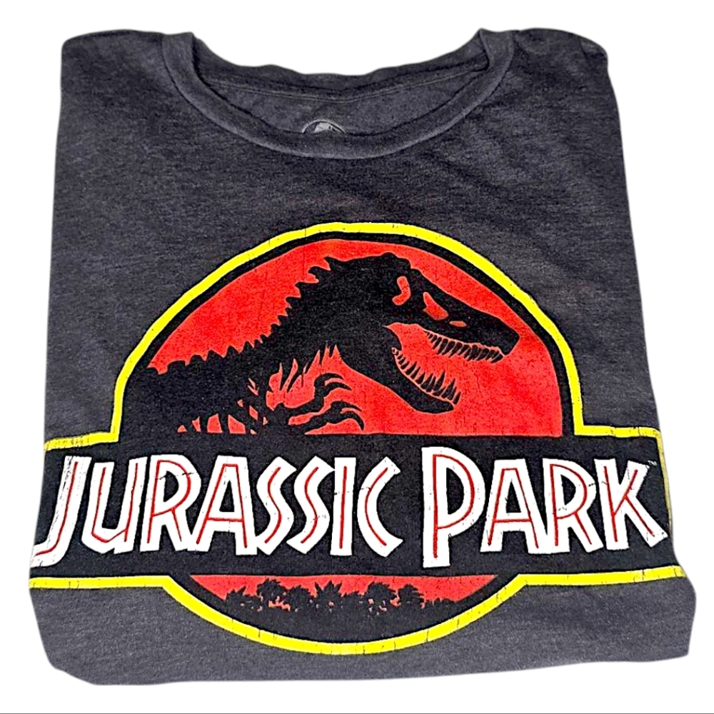 Jurassic Park Men's Gray T-Shirt